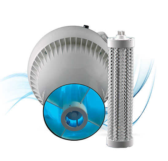 Airius PureAir PHI Series Destratification Fan and Air Purification SYstem with Integrated PHI Air Purification Cell