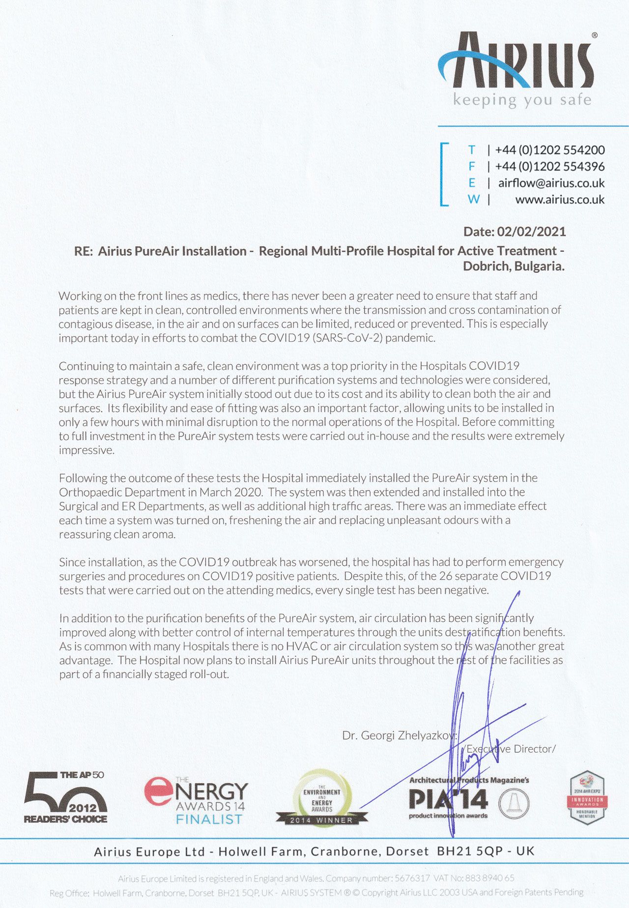 Dobrich Hospital Testimonial