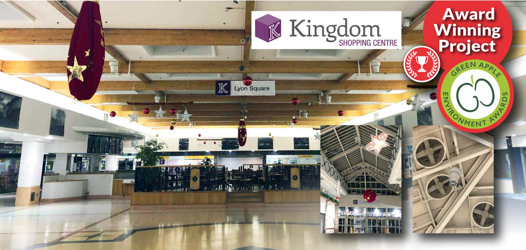 Kingdom Shopping Centre Win Environmental Award for Heating Cost Reduction with Airius Destratification Fans