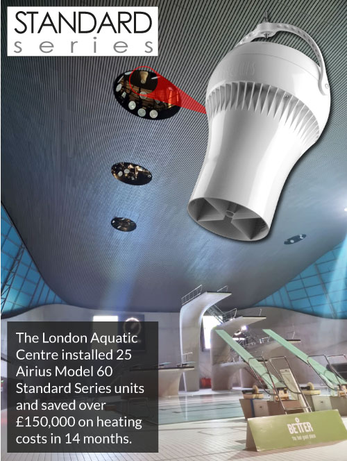 London Aquatic Centre Saved 150,000 Pounds in Heating Costs with Airius Destratification