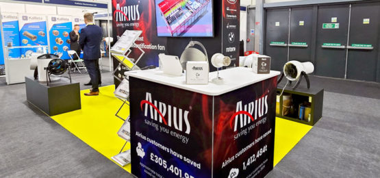 Airius Destratification Fan Trade Stand at Elevate 2024