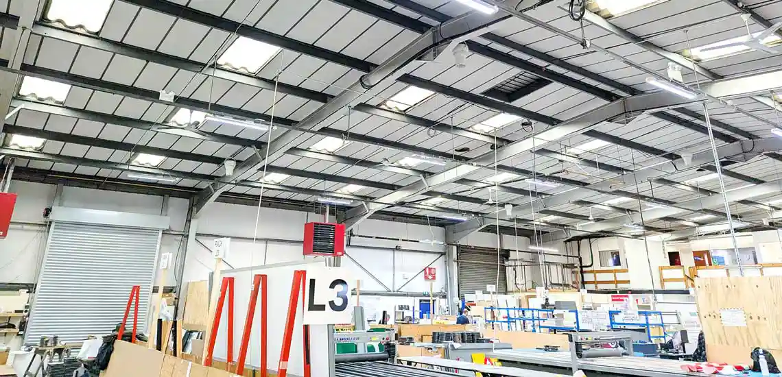 Nuneaton Signs Ltd Install Airius Destratification Fans