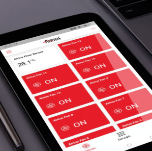 Standalone BMS or Wireless Controls For Airius Destratification Fan Systems